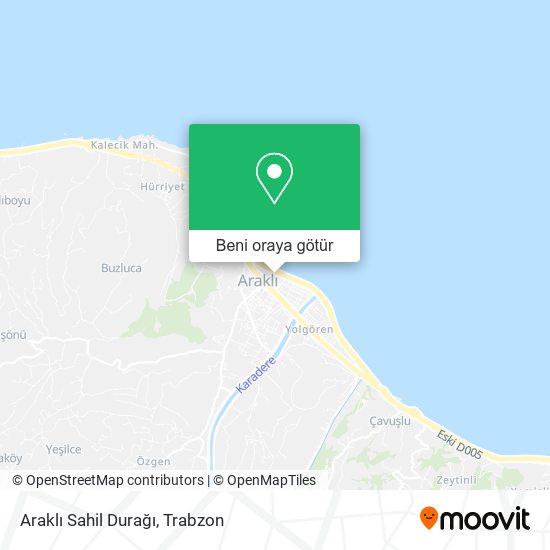 Araklı Sahil Durağı harita