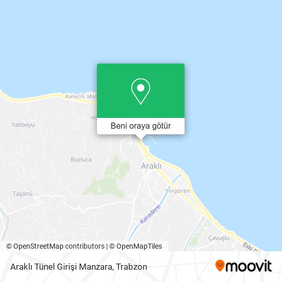 Araklı Tünel Girişi Manzara harita