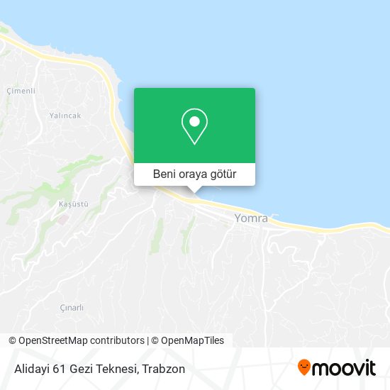 Alidayi 61 Gezi Teknesi harita