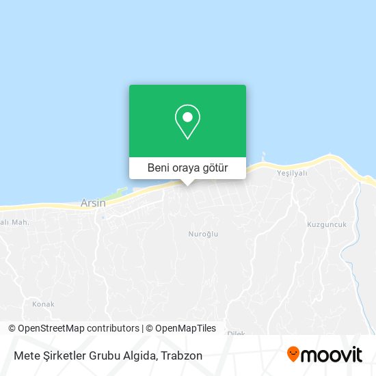 Mete Şirketler Grubu Algida harita