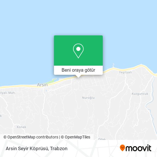 Arsin Seyir Köprüsü harita