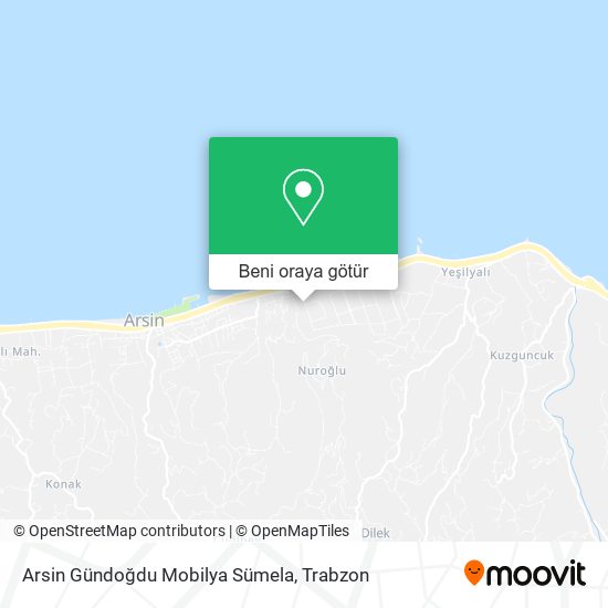 Arsin Gündoğdu Mobilya Sümela harita