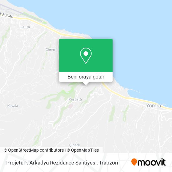 Projetürk Arkadya Rezidance Şantiyesi harita