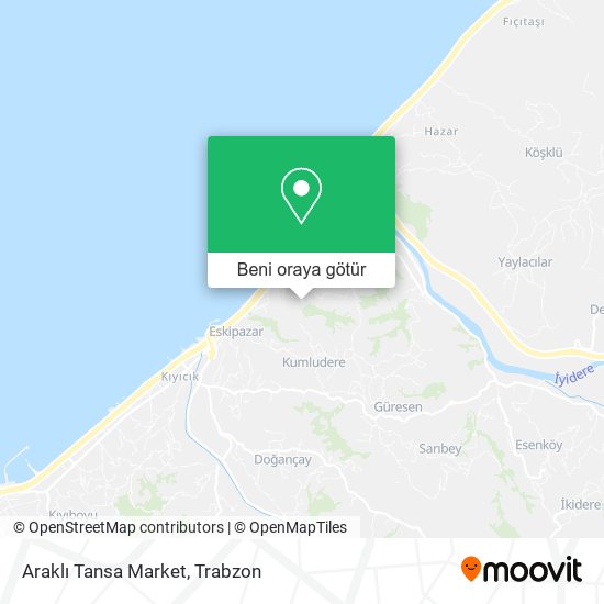 Araklı Tansa Market harita
