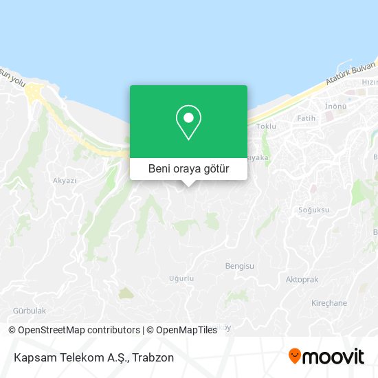 Kapsam Telekom A.Ş. harita