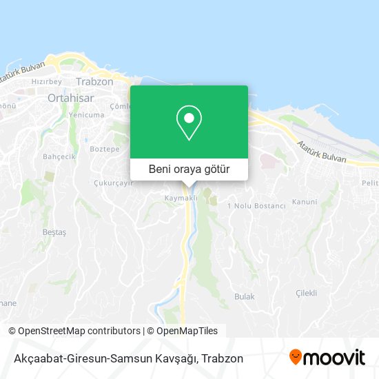 Akçaabat-Giresun-Samsun Kavşağı harita