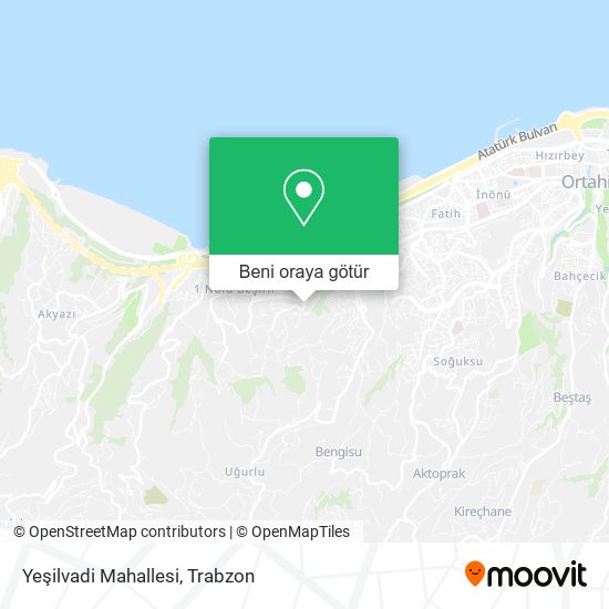 Yeşilvadi Mahallesi harita