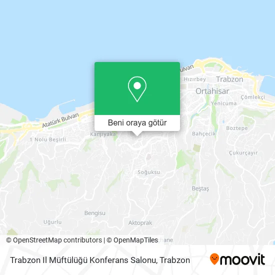 Trabzon Il Müftülüğü Konferans Salonu harita
