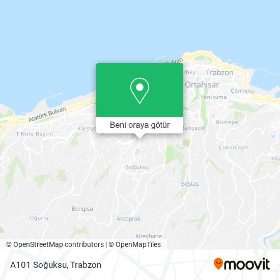 A101 Soğuksu harita