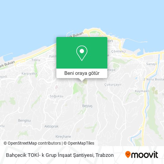 Bahçecik TOKİ- k Grup İnşaat Şantiyesi harita