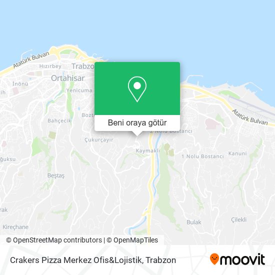Crakers Pizza Merkez Ofis&Lojistik harita
