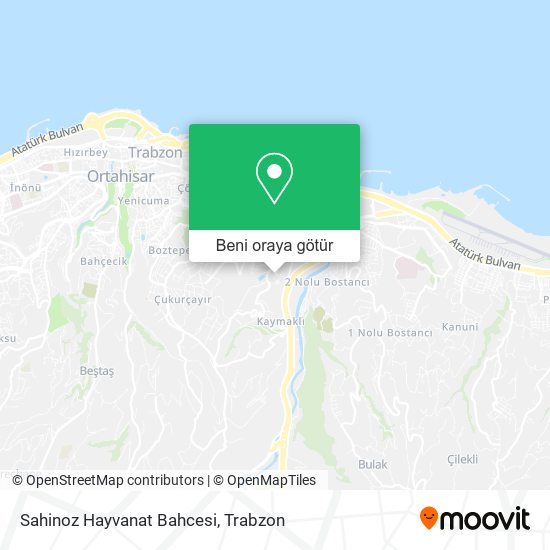 Sahinoz Hayvanat Bahcesi harita