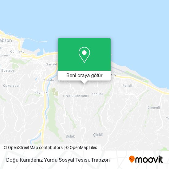 Doğu Karadeniz Yurdu Sosyal Tesisi harita