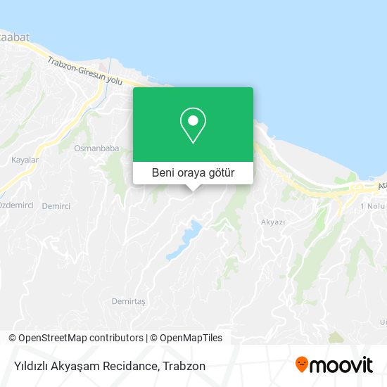 Yıldızlı Akyaşam Recidance harita