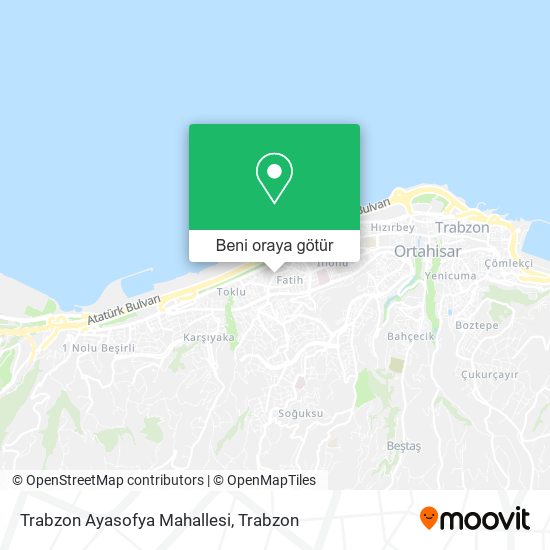 Trabzon Ayasofya Mahallesi harita