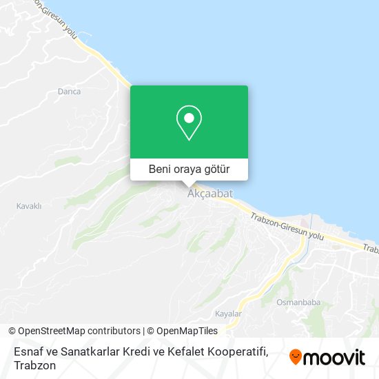 Esnaf ve Sanatkarlar Kredi ve Kefalet Kooperatifi harita
