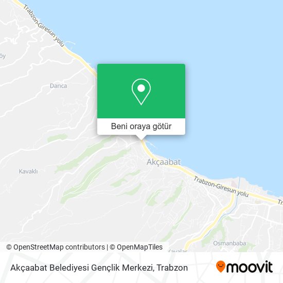 Akçaabat Belediyesi Gençlik Merkezi harita