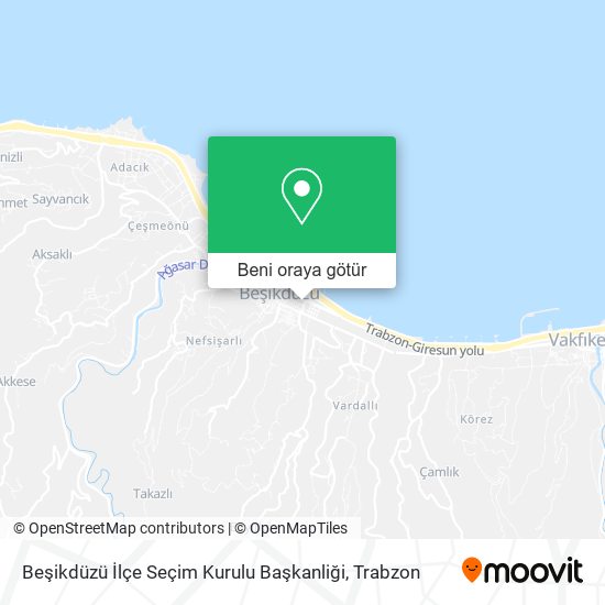 Beşikdüzü İlçe Seçim Kurulu Başkanliği harita