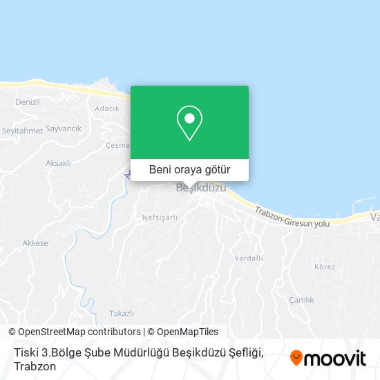 Tiski 3.Bölge Şube Müdürlüğü Beşikdüzü Şefliği harita
