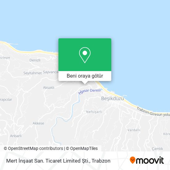 Mert İnşaat San. Ticaret Limited Şti. harita