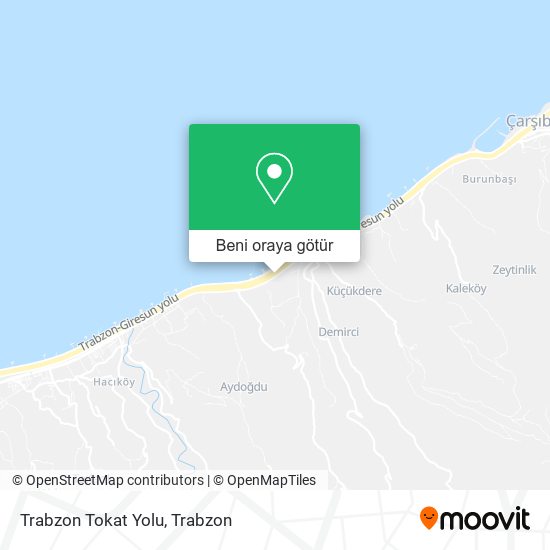 Trabzon Tokat Yolu harita