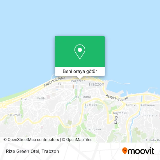 Rize Green Otel harita