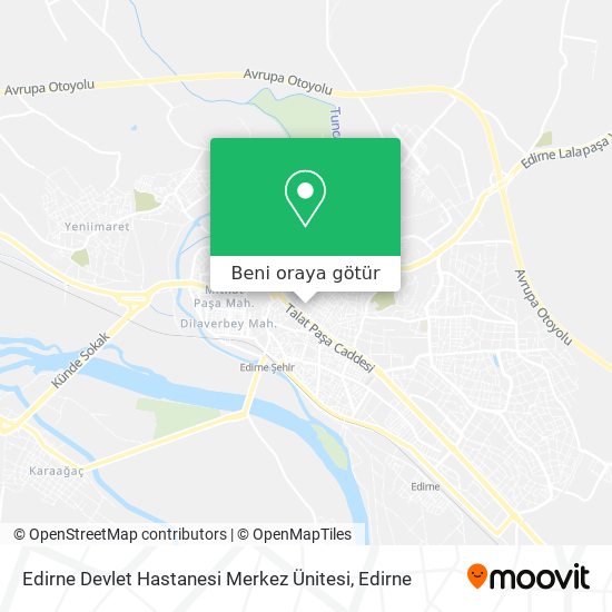 Edirne Devlet Hastanesi Merkez Ünitesi harita