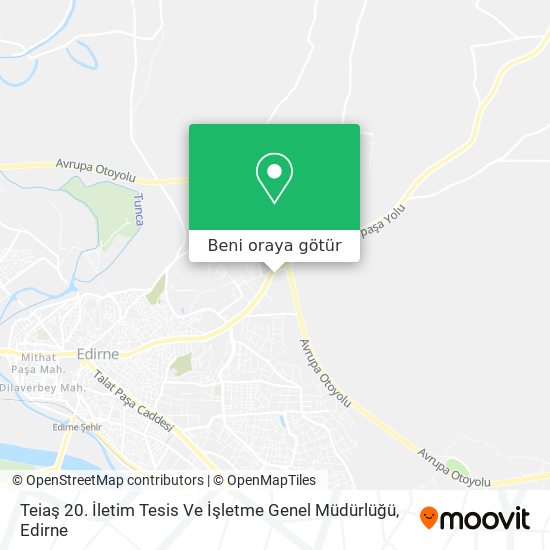 Teiaş 20. İletim Tesis Ve İşletme Genel Müdürlüğü harita