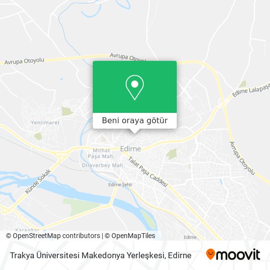 trakya universitesi makedonya yerleskesi edirne nerede otobus ile nasil gidilir