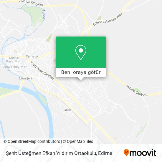 Şehit Üsteğmen Efkan Yıldırım Ortaokulu harita