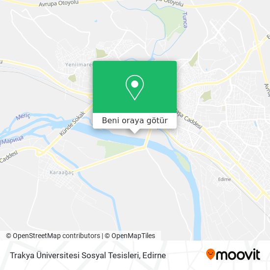 Trakya Üniversitesi Sosyal Tesisleri harita
