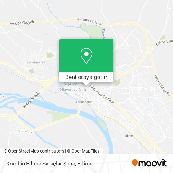 Kombin Edirne Saraçlar Şube harita