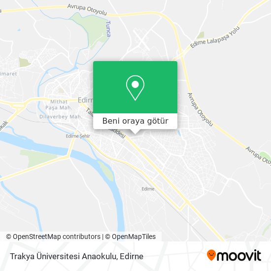 Trakya Üniversitesi Anaokulu harita