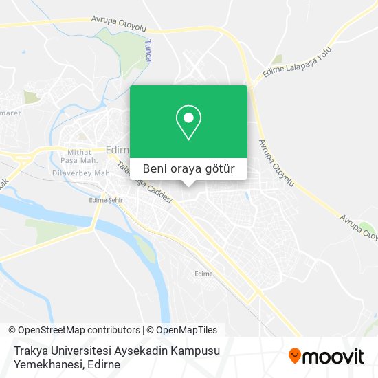Trakya Universitesi Aysekadin Kampusu Yemekhanesi harita