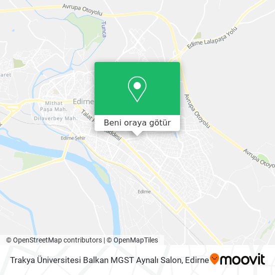 Trakya Üniversitesi  Balkan MGST  Aynalı  Salon harita