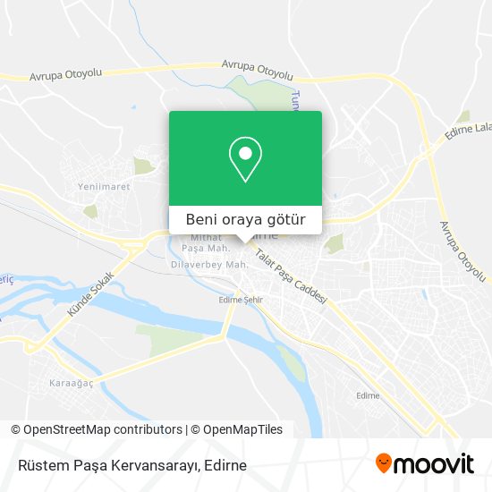 Rüstem Paşa Kervansarayı harita