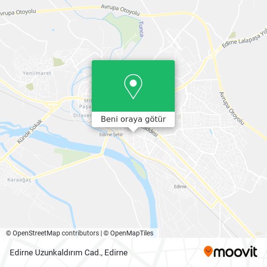 Edirne Uzunkaldırım Cad. harita