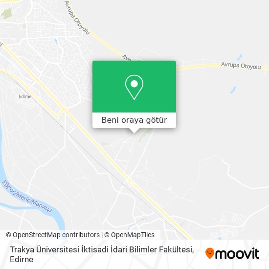 Trakya Üniversitesi İktisadi İdari Bilimler Fakültesi harita