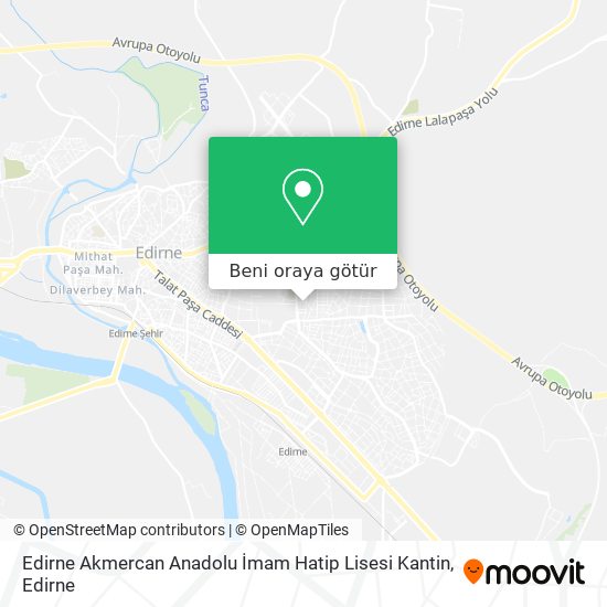 Edirne Akmercan Anadolu İmam Hatip Lisesi Kantin harita