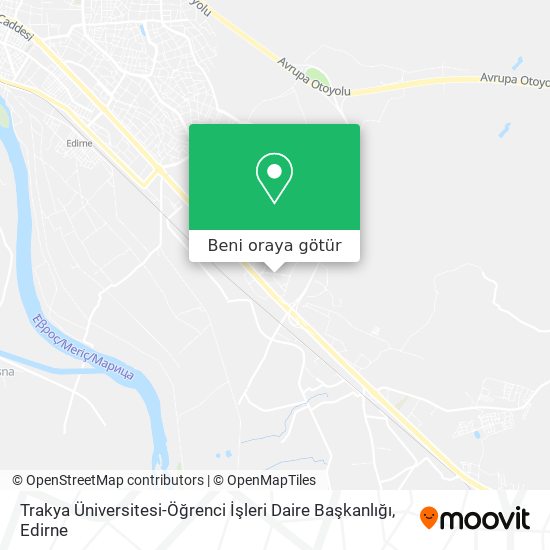 Trakya Üniversitesi-Öğrenci İşleri Daire Başkanlığı harita