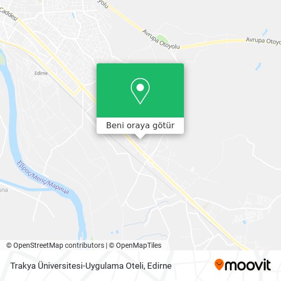 Trakya Üniversitesi-Uygulama Oteli harita