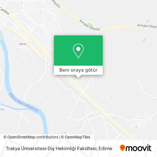 Trakya Üniversitesi-Diş Hekimliği Fakültesi harita