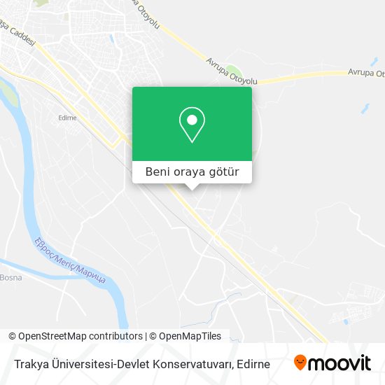 Trakya Üniversitesi-Devlet Konservatuvarı harita