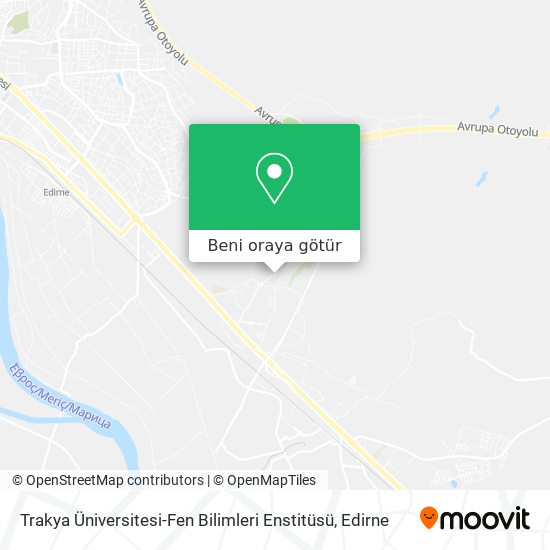 Trakya Üniversitesi-Fen Bilimleri Enstitüsü harita