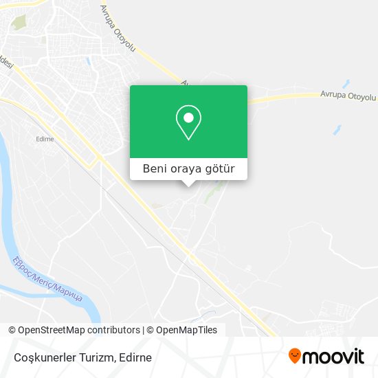 Coşkunerler Turizm harita