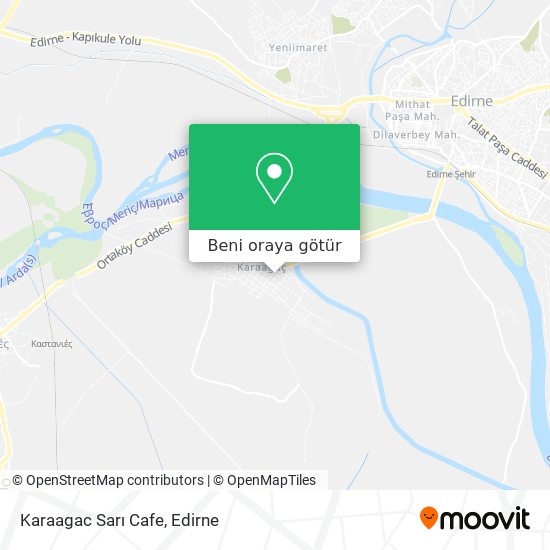 Karaagac Sarı Cafe harita