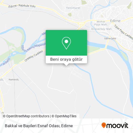 Bakkal ve Bayileri Esnaf Odası harita