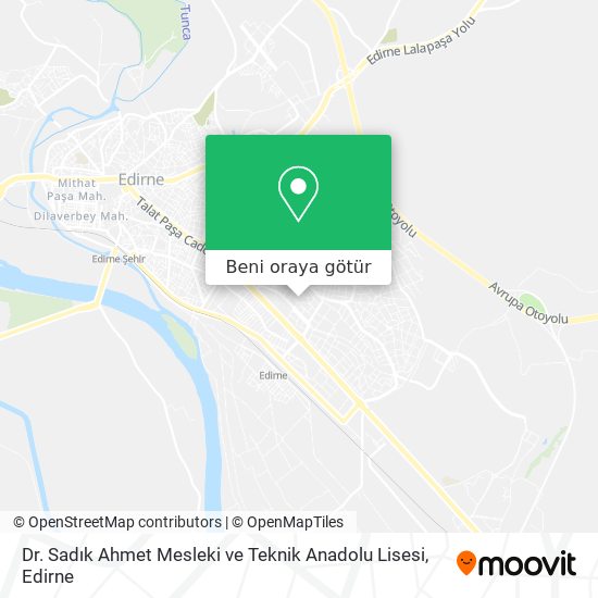 Dr. Sadık Ahmet Mesleki ve Teknik Anadolu Lisesi harita