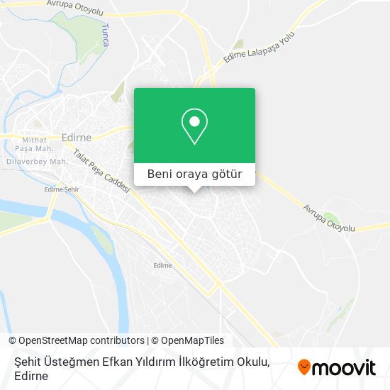 Şehit Üsteğmen Efkan Yıldırım İlköğretim Okulu harita