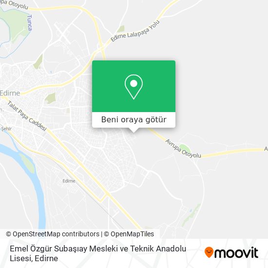 Emel Özgür Subaşıay Mesleki ve Teknik Anadolu Lisesi harita